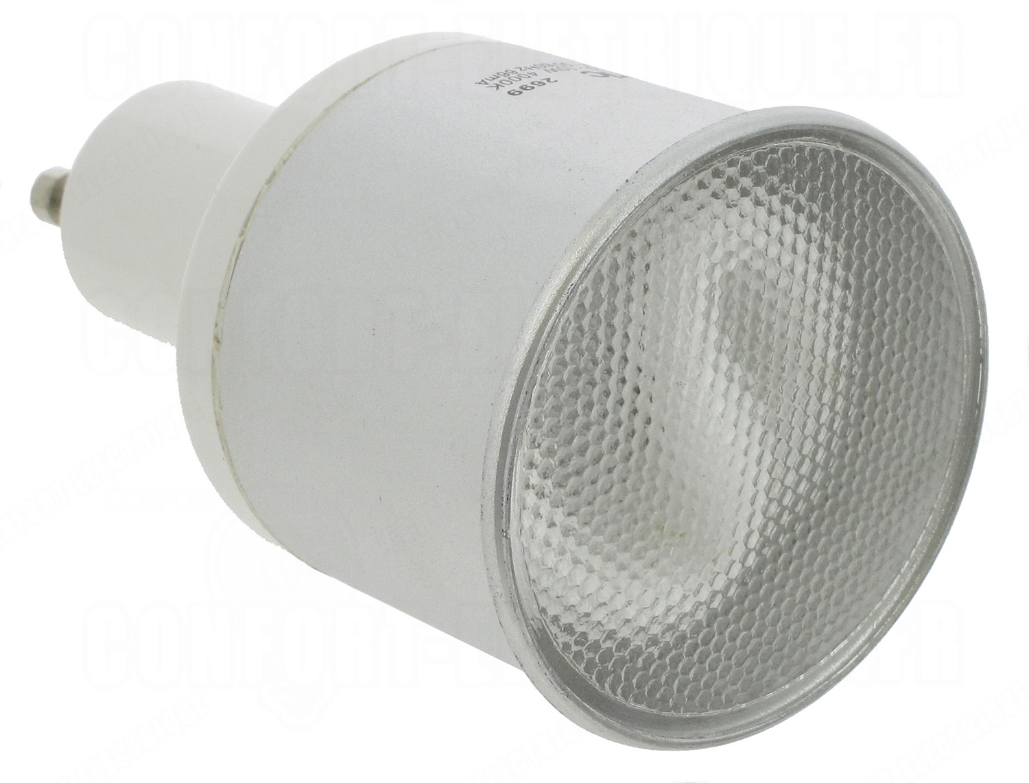 Ampoule fluo compacte GU10 10W 300lm 4000K D50 ballast intég..