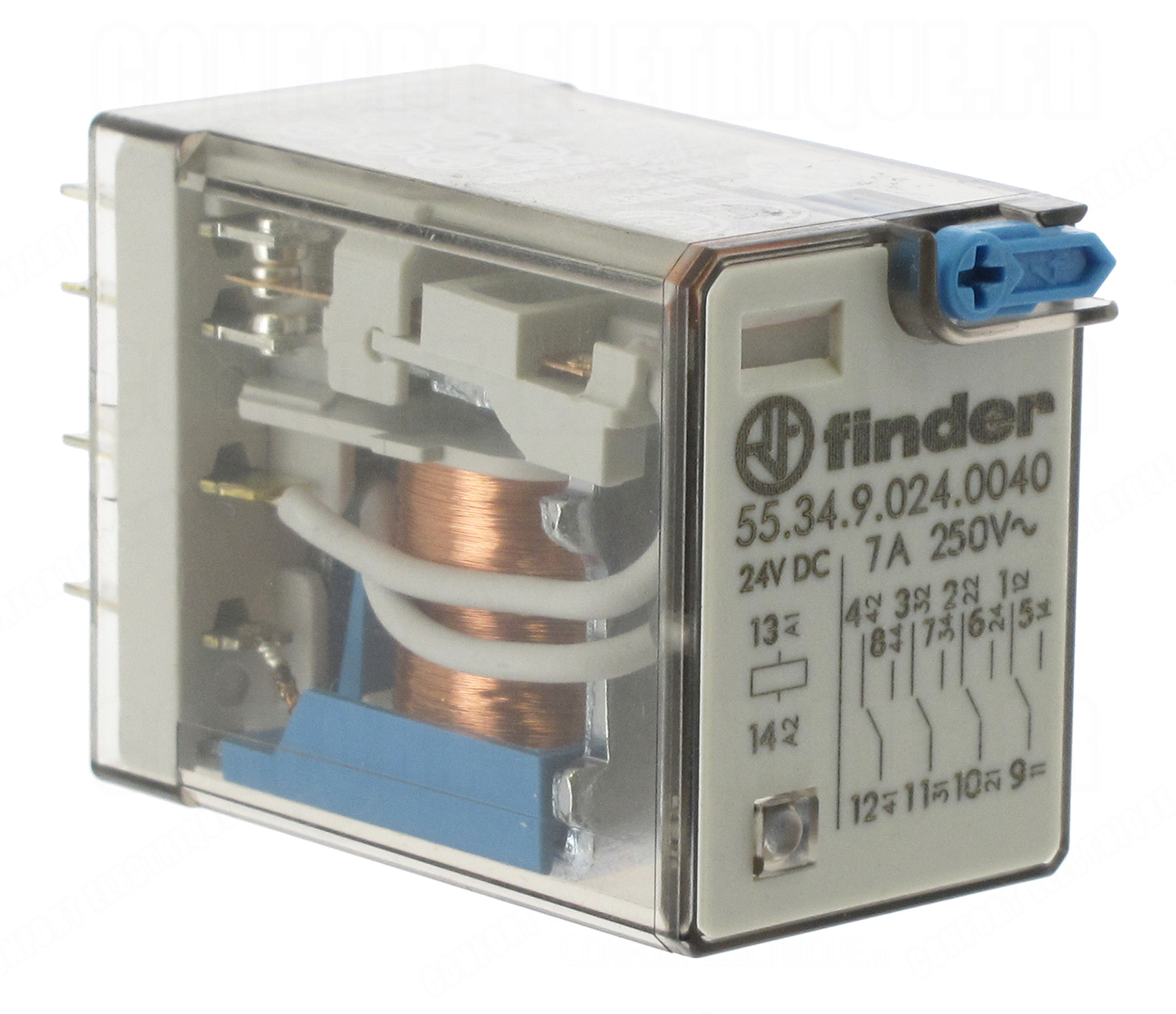 Relais miniature 24 volts DC 4 contacts 7 ampères 6,57€