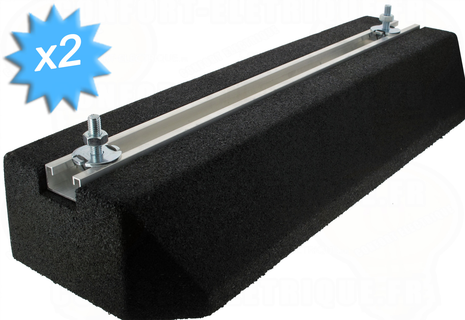 Support au sol antivibratiles Rubber Foot 600 x 220 x 95 mm..