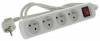 Rallonge multiprise 4 prises 2P+T avec inter. et cable de 1.5 m