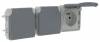 Prise de courant 2P+T triple pr�-cabl�e Plexo (composable)