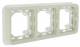 Plaque d encastrement Plexo 3 postes horizontal blanc (composabl