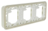 Plaque d encastrement Plexo 3 postes horizontal blanc (composabl
