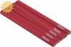 Crayon menuisier 18 cm rouge X5