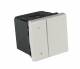 Variateur de lumi�re 2 modules blanc 400 W Legrand Mosaic