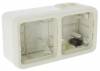 Boitier Plexo saillie 2 postes horizontal blanc (composable)