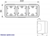 Boitier Plexo saillie 3 postes horizontal (composable)