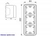 Boitier Plexo saillie 3 postes vertical (composable)