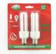 Ampoule fluocompacte E27 15 Watts forme 3U par 2