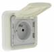 Prise de courant 2P+T Plexo complet encastr� blanc