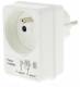 Fiche male 16A 2P+T en plastique double fonction