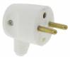 Fiche male 16A 2P+T en plastique couleur blanc