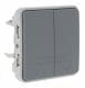 Bouton poussoir double Plexo pour volets roulants (composable)