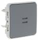 Bouton poussoir lumineux gris (composable)