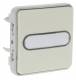 Bouton poussoir porte �tiquette lumineux Plexo blanc (composable