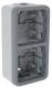 Boitier Plexo saillie 2 postes vertical (composable)