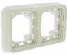 Plaque d'encastrement Plexo 2 postes horizontal blanc (composabl