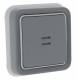 Bouton poussoir lumineux NO NF Plexo gris complet encastré Bouton poussoir lumineux NO NF Plexo gris complet encastré