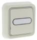 Bouton poussoir porte �tiquette lumineux NO NF Plexo blanc compl