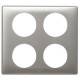 Plaque 2x2 postes Titane Legrand C�liane