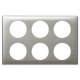 Plaque 2x3 postes Titane Legrand C�liane