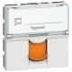 Prise RJ 45 cat. 6A STP blanche/orange 2M Legrand Mosaic