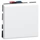 Bouton poussoir inverseur 2 modules blanc Legrand Mosaic