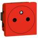 Prise de courant 2P+T � puits Rouge Legrand Mosaic antimicrobien