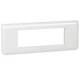 Enjoliveur 6M horizontal Legrand Mosaic Blanc antimicrobien