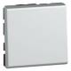 Bouton poussoir 2 modules aluminium Legrand Mosaic