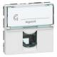 Prise RJ 45 cat. 6 FTP alu 2M Legrand Mosaic