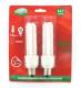 Ampoule fluocompacte E27 15 Watts forme 2U par 2