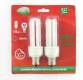 Ampoule fluocompacte E27 15 Watts forme 3U par 2