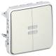 Va et vient double lumineux Plexo blanc (composable)