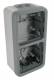 Boitier Plexo saillie 2 postes vertical (composable)