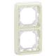 Plaque d'encastrement Plexo 2 postes vertical blanc (composable)