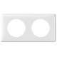Plaque C�liane 2 postes Blanc