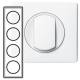 Plaque C�liane 4 postes Blanc