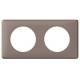 Plaque C�liane 2 postes Taupe