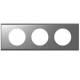 Plaque C�liane 3 postes Inox bross�