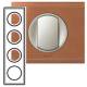 Plaque C�liane 4 postes Cuir camel