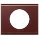 Plaque C�liane 1 poste Cuir lie de vin