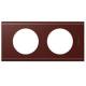 Plaque C�liane 2 postes Cuir lie de vin