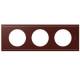 Plaque C�liane 3 postes Cuir lie de vin