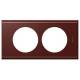 Plaque C�liane 2 postes Cuir lie de vin pour la r�novation