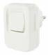 Fiche male 10A 2P+T en plastique avec interrupteur bipolaire