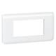 Enjoliveur 4 modules horizontal blanc Legrand Mosaic