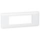 Enjoliveur 6 modules horizontal blanc Legrand Mosaic