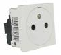 Prise de courant 2P+T � puits Blanc Legrand Mosaic Antimicrobien