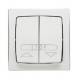 Double bouton poussoir saillie complet pour volets roulants
